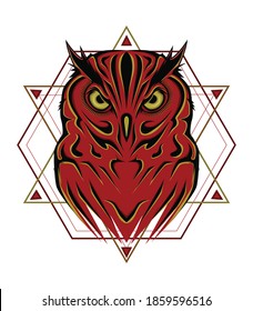 Owl logo vector design template. 