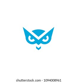 Owl logo vector, owl eye graphic design.