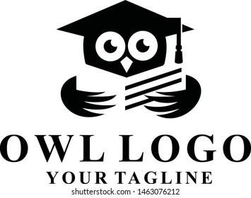 owl logo vector graphic minimalist
