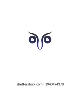 Ilustración de diseño de iconos vectoriales de logotipo de búho