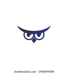 Owl logo vector icon design template illustration