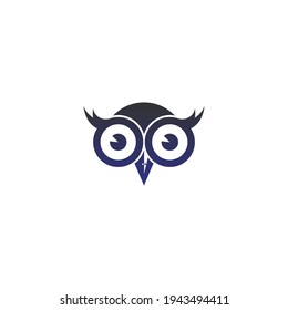 Owl logo vector icon design template illustration