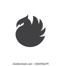 Owl logo vector icon flat design template
