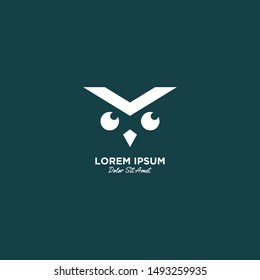 Owl logo vector icon illustration