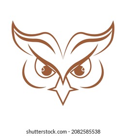Owl logo vector icon vector illustration design isolated concept