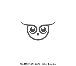 Owl logo vector icon template