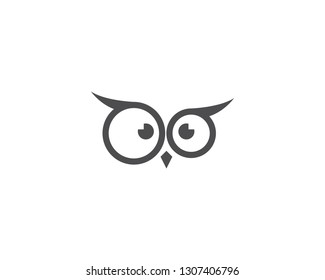 Owl logo vector icon template