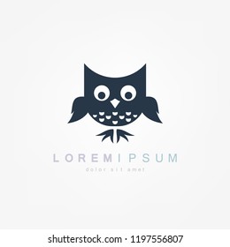 Owl logo vector illustration