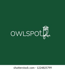 Owl logo. Vector illustration.