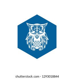 Owl logo - vector illustration.  - Vector