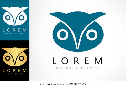 owl logo vector illustration