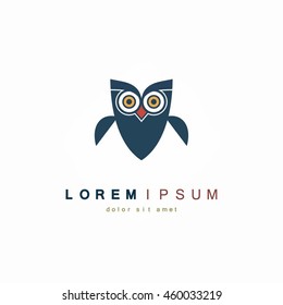 Owl logo. Vector illustration