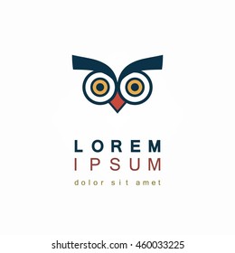 Owl logo. Vector illustration