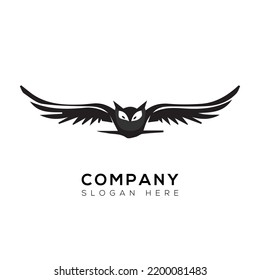 Owl logo vector illustration design 