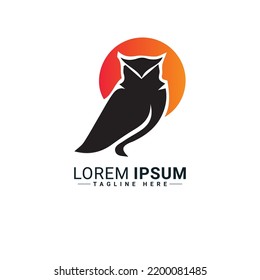 Owl logo vector illustration design 