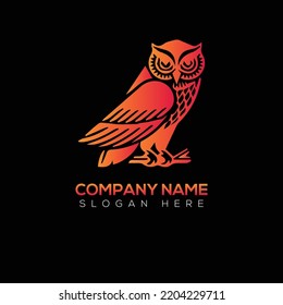 Owl logo vector illustration design 