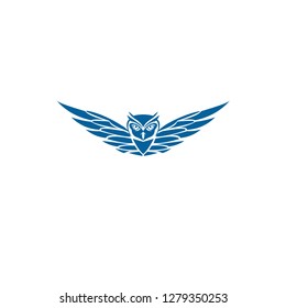 Owl logo - vector illustration. Emblem design on white background