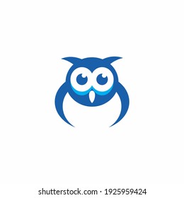 Owl logo vector illustration. Emblem design on white background