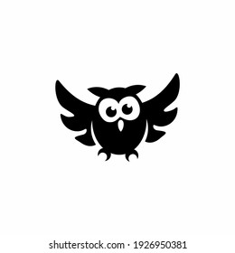 Owl logo vector illustration. Emblem design on white background