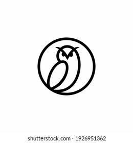 Owl logo vector illustration. Emblem design on white background