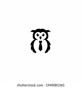 Owl logo vector illustration. Emblem design on white background