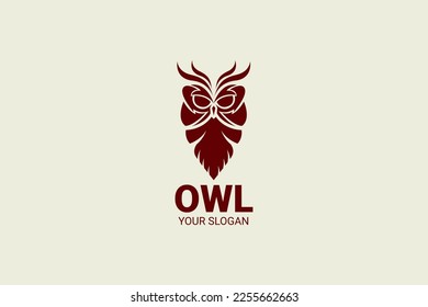 Owl Logo - Vector Illustration. Emblem Design