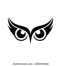 Owl logo - vector illustration on white background