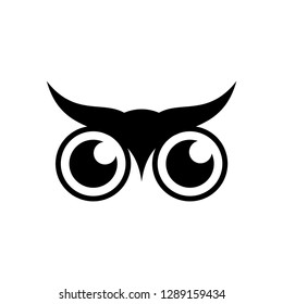 Owl logo - vector illustration on white background