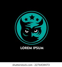 owl logo vector illustration template