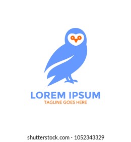 owl logo. vector illustration. unique