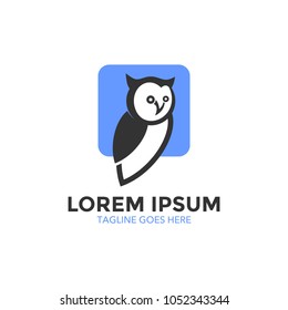 owl logo. vector illustration. unique