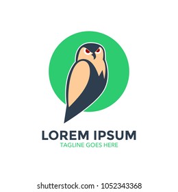 owl logo. vector illustration. unique