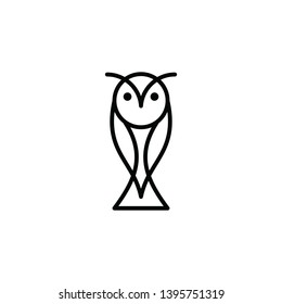 owl logo vector line art style graphic download