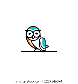 owl logo vector outline art