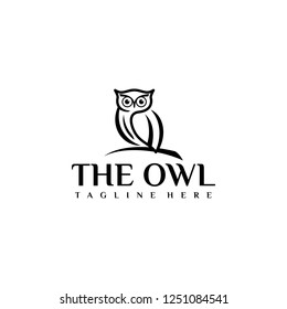 owl logo vector template