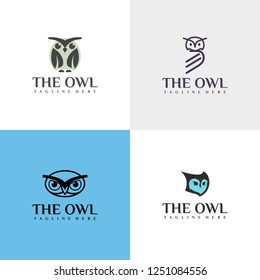 owl logo vector template