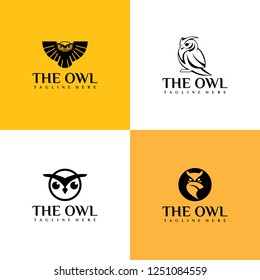 owl logo vector template