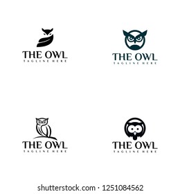 owl logo vector template