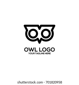owl logo vector template