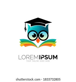 owl logo vector template, Education logos