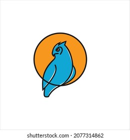 owl logo vector template emblem
