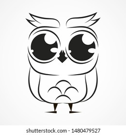 Owl Logo Vector Template For Postcards Printing And Your Needs