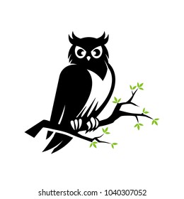 Owl Logo Vector Template Stock Vector