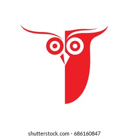 Owl Logo In White background