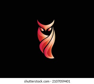 owl logotipe creative wild forest
