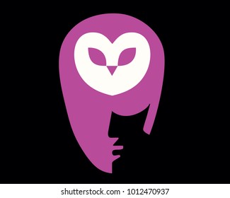 owl love face elegant eye pink eye