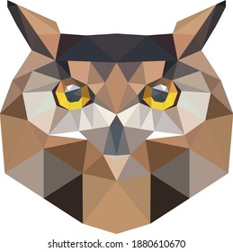 Owl Low Poly Vector Illustration