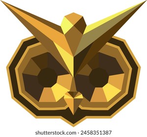 Owl made of gold and polygons