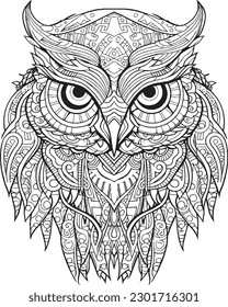 OWL MANDALA FARBIGE SEITEN FÜR KINDER UND ERWACHSENE