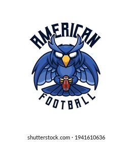 Owl Mascot for American Footbal Team Logo or Marchendise